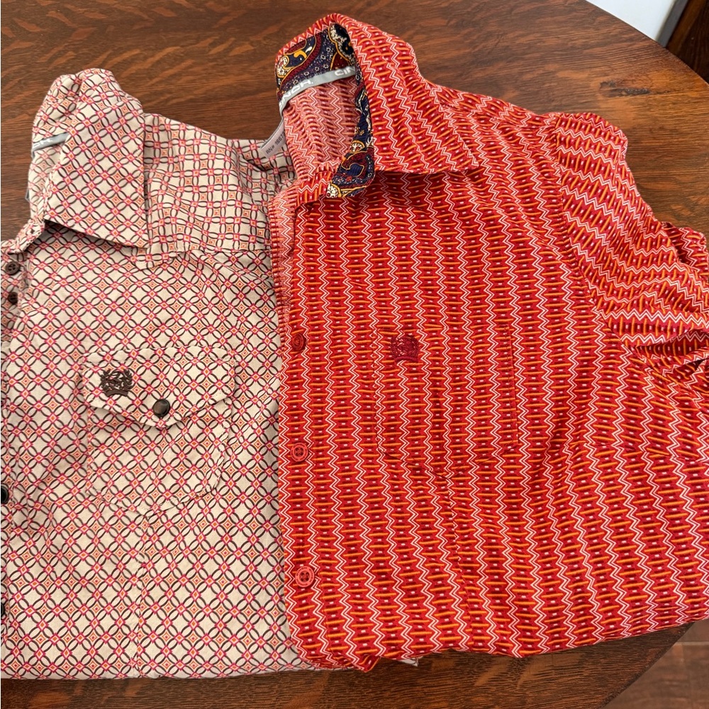 Women’s cinch burnt orange western shirt lot size large